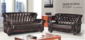 New Classic Genuine Leather Sofa for Office (F073)